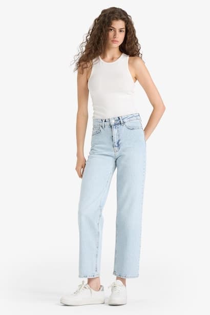 High Waist Trousers Jeans (٣)