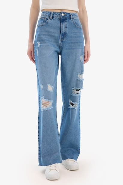 High Waist Trousers Jeans
