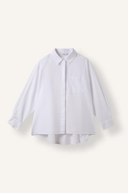 Oversize Fit Poplin Long Sleeve Shirt