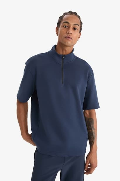 DeFactoFit Standard Fit Sport Short Sleeve Scuba Fabric T-Shirt (3)