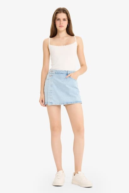 Denim High Waist Shorts