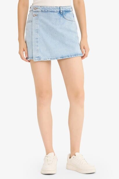 Denim High Waist Shorts (4)
