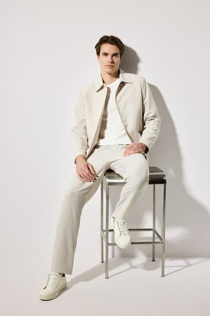 Relax Fit Ankle Length Linen Look Trousers