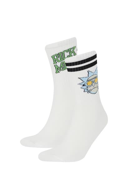 Man Rick and Morty 2 Piece Cotton Long Socks