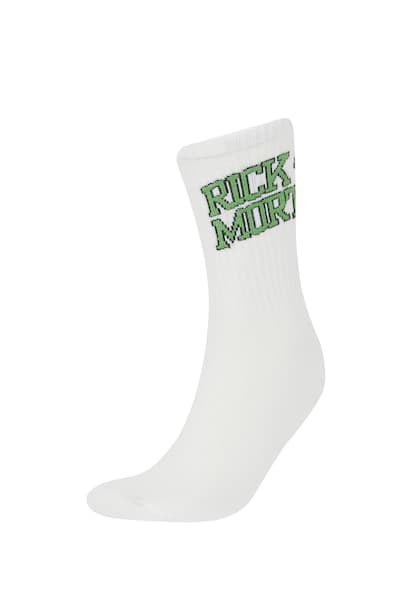 Man Rick and Morty 2 Piece Cotton Long Socks (٣)