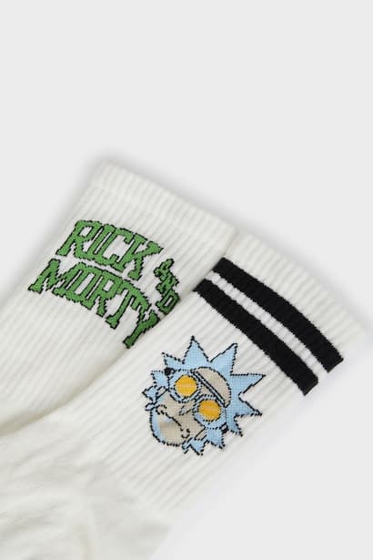 Man Rick and Morty 2 Piece Cotton Long Socks (٤)