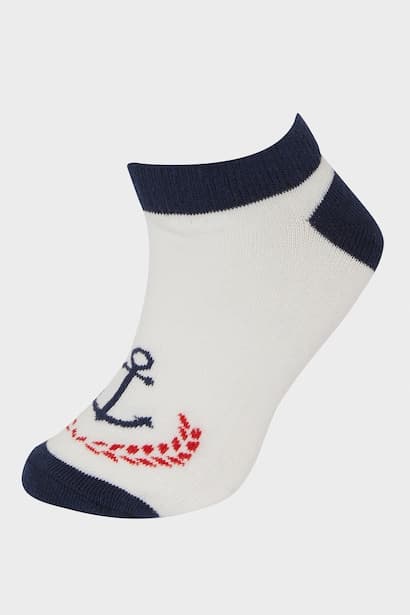 Boy Printed 5 Piece Short Socks (٤)
