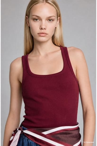 Slim Fit Basic Ribbed Crew Neck Tank Top