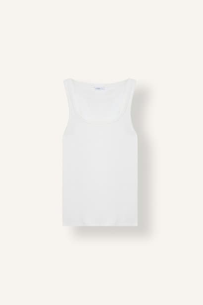 Slim Fit Basic Ribbed Crew Neck Tank Top Tank Top & Crop Top (٤)