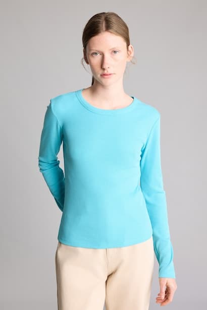 Slim Fit Camisole Long Sleeve T-Shirt (٣)