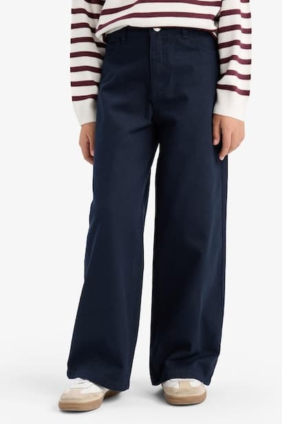 Girl Wide Leg Cotton Trousers (٤)