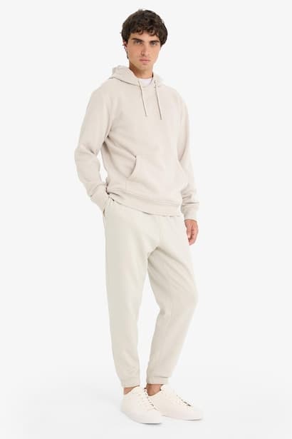 Regular Fit Tie Waist Jogger Sweatpants Trousers