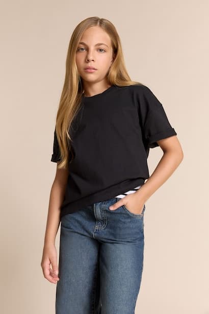 Girl Relax Fit Crew Neck Short Sleeve T-Shirt