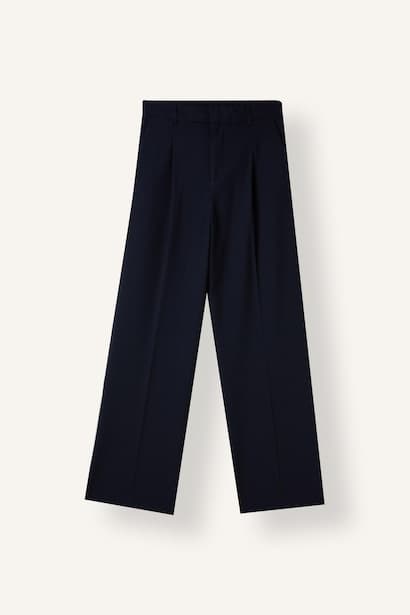 High Waist Straight Fit Trousers (٣)