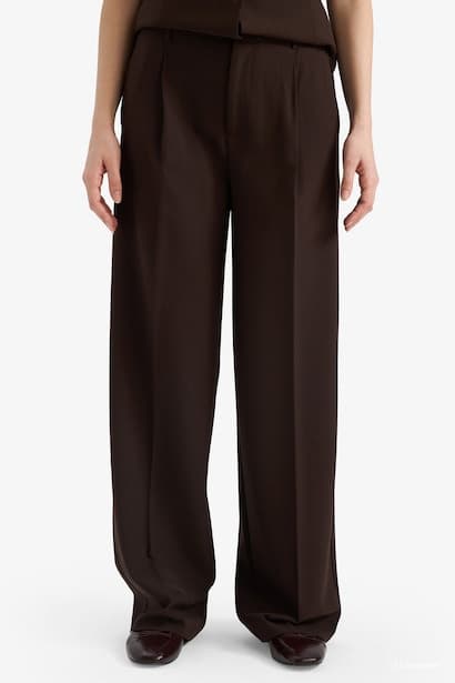 Straight Fit Zipper High Waist Trousers (٣)