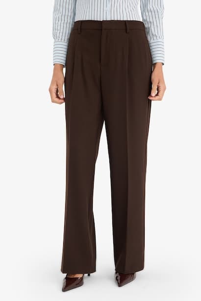 High Waist Straight Fit Trousers (٣)