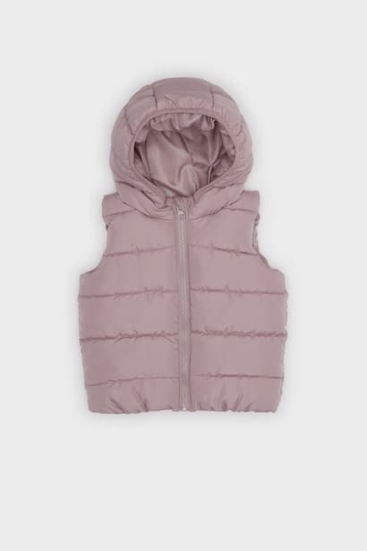 Baby Girl Windproof Waterproof Hooded Puffer Vest