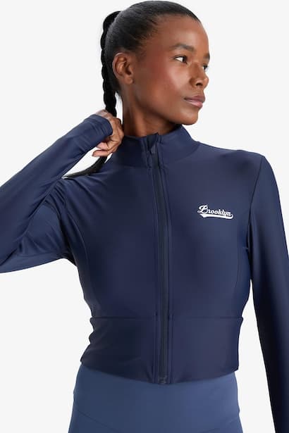 Slim Fit Stand Collar Printed Zip-Up Sweatshirt Sportswear (٣)