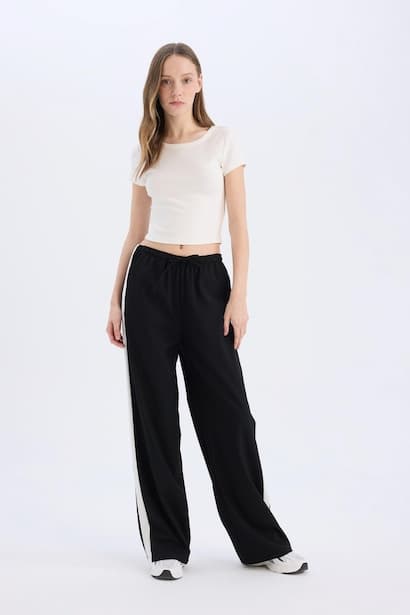Normal Waist Wide Leg Trousers