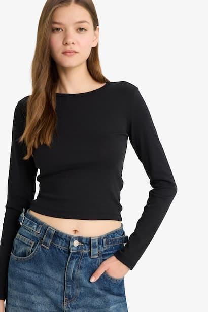 Slim Fit Ribana Long Sleeve T-Shirt