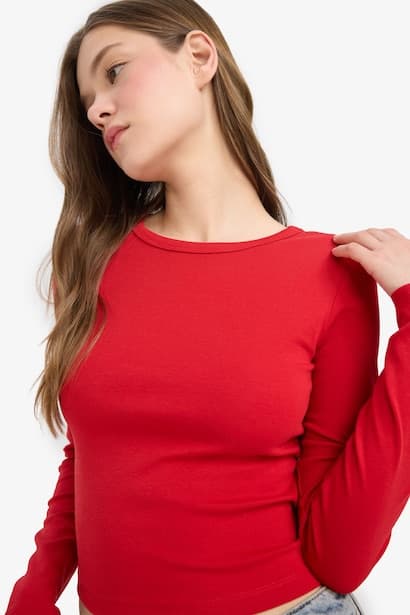 Slim Fit Ribana Long Sleeve T-Shirt