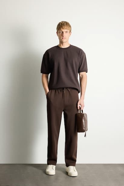 Regular Fit Straight Leg Trousers