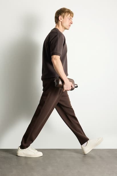 Regular Fit Straight Leg Trousers (٣)