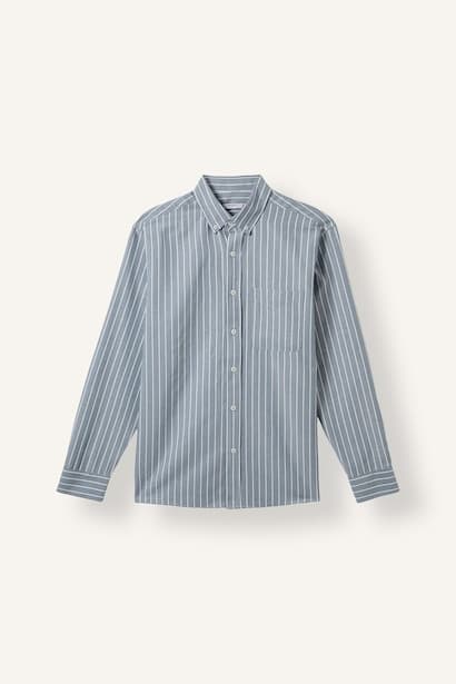 Regular Fit Striped Long Sleeve Pocket Shirt