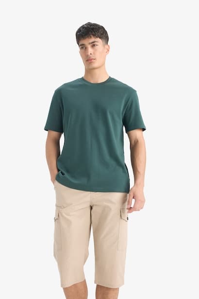 Regular Fit Crew Neck Short Sleeve T-Shirt (4)
