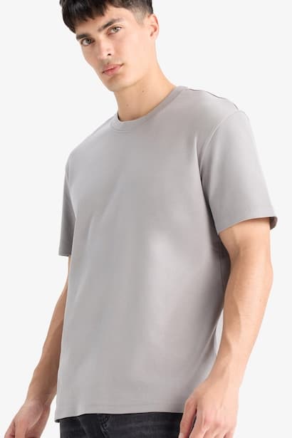 Cotton Regular Fit Crew Neck Basic T-Shirt