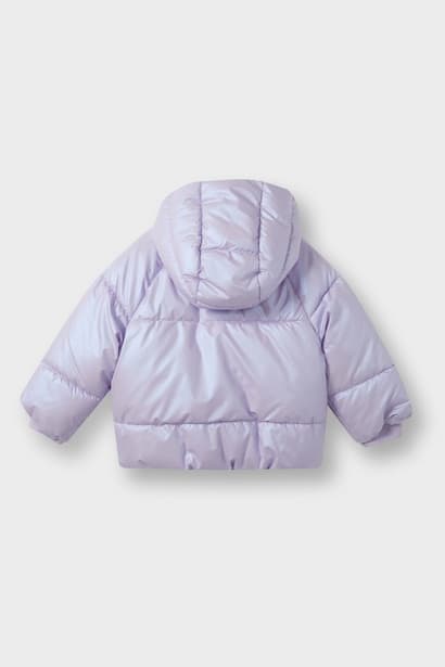 Baby Girl Hooded Puffer Jacket Coat (٣)