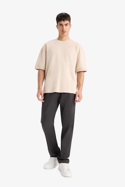 Relax Fit Regular Hem Flanel Trousers (3)