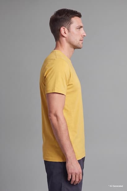 Regular Fit Basic Cotton Short Sleeve Crew Neck T-Shirt (4)