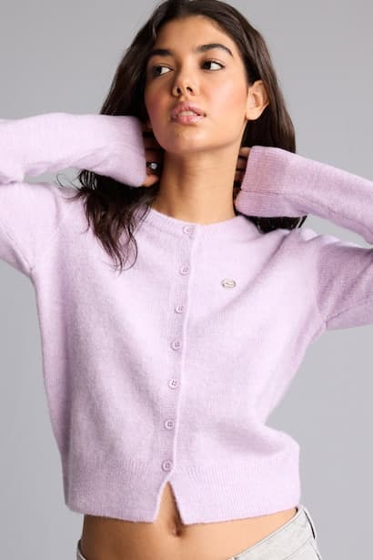 Slim Fit Soft Fabric Crew Neck Buttoned Cardigan (٤)