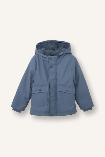 Baby Boy Windproof Plush Lining Jacket Coat (٤)