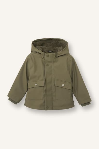 Baby Boy Windproof Plush Lining Jacket Coat (٤)