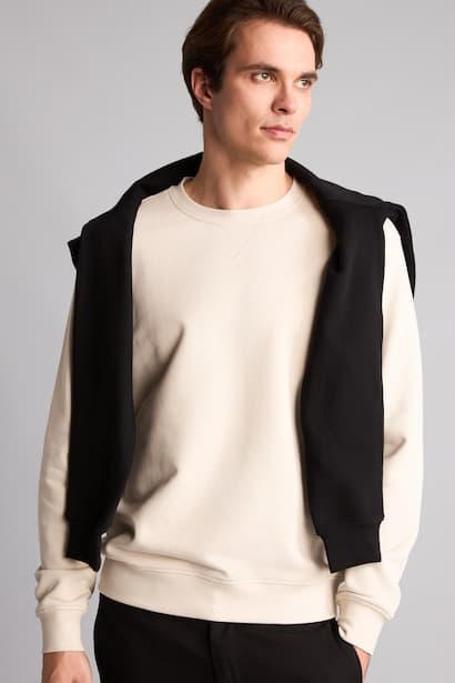 Cotton Regular Fit Basic Sweatshirt
