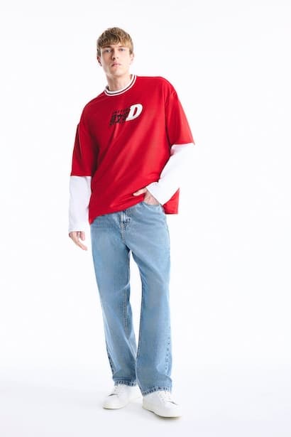 Baggy Fit Wide Leg Regular Waist Jeans Denims