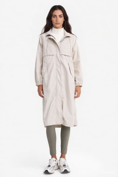 Regular Fit Long Hooded Waterproof Raincoat