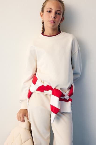 Girl Relax Fit Crew Neck Long Sleeve T-Shirt