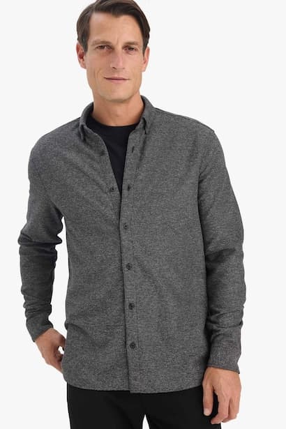 Regular Fit Polo Shirt Long Sleeve Shirt