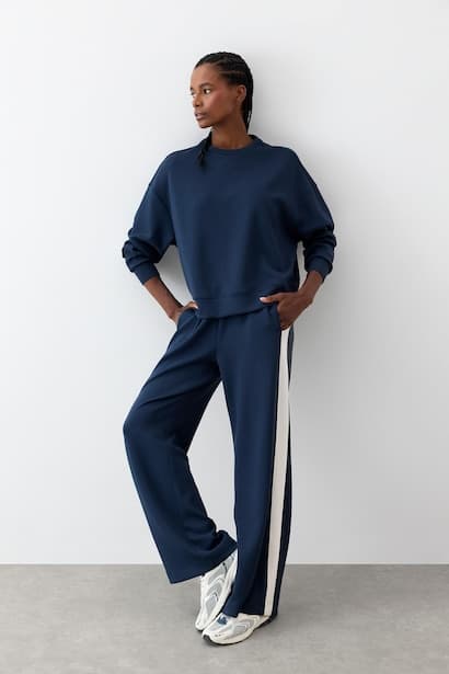 DeFactoFit Wide Leg Standard Length Modal Soft Touch Sweatpants Trousers