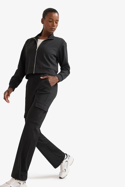 DeFactoFit Straight Fit Cargo Pants Trousers (٤)