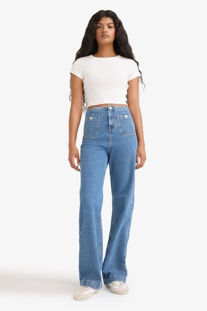 High Waist Trousers Jeans (٣)