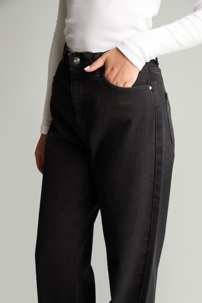 90's Wide Leg High Waist Jeans (٤)