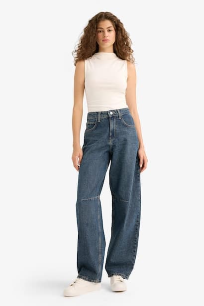 High Waist Baggy Fit Trousers