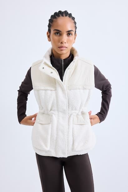 Windproof Regular Fit Plush Vest