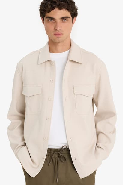 Regular Fit Buttoned Shirt Jacket