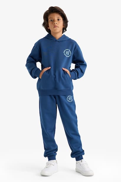 Boy Elastic Waist Printed Sweatpants Trousers