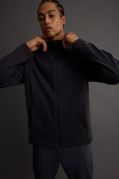 DeFactoFit Waterproof Slim Fit Zippered Softshell Rain Jacket Coat